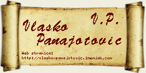 Vlaško Panajotović vizit kartica